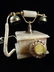 VINTAGE ROTARY DIAL TELEPHONE, FRENCH STYLE, ONYX BASE,
