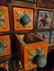 WOOD CHEST WITH CERAMIC DRAWERS, MEDIUM FINISH WOOD - 3