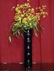 LARGE DARK WOOD BAMBOO MOTIF VASE, EXCELLENT CONDITION,