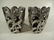 2 PC CAST METAL CANDLE HOLDERS, ALUMINUM FINISH, APPROX - 3
