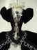 JEWELRY STAND, MANNEQUIN FORM WITH BLACK DRESS, APPROX - 3