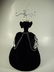 JEWELRY STAND, MANNEQUIN FORM WITH BLACK DRESS, APPROX - 7