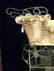 RABBIT FORM BABY CARRIAGE SCULPTURE, WICKER, METAL, AND - 3