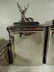 4 PC DECORATIVE METAL CANISTERS, RECLINING STAG - 3