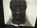 BUDDHA HEAD SCULPTURE, COMPOSITE, IN BLACK FRAME, - 2