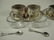 6 PC INDIVIDUAL SALT CELLARS WITH TRAYS, INCLUDES 4 - 6