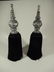 2 PC NECKLACE HOLDERS / TABLETOP DECOR, SILVER TOP WITH