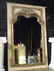 LARGE ROCOCO GILT WOOD MIRROR, ANTIQUED WHITE AND GOLD