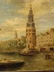 ANTIQUE OIL ON CANVAS PAINTING, EUROPEAN WATERFRONT - 3