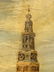 ANTIQUE OIL ON CANVAS PAINTING, EUROPEAN WATERFRONT - 6