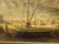 ANTIQUE OIL ON CANVAS PAINTING, EUROPEAN WATERFRONT - 8