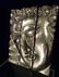 3 PC ALUMINUM BUDDHA HEAD WALL SCULPTURE TRIPTYCH, - 4