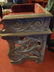 ANTIQUE CARVED WOOD CHURCH CHAIR, ELABORATELY CARVED - 5