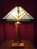 TIFFANY STYLE LEADED STAINED GLASS LAMP BY SPLENDOUR