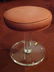 1970'S LUCITE STOOL, THICK CLEAR LUCITE BASE IN VERY