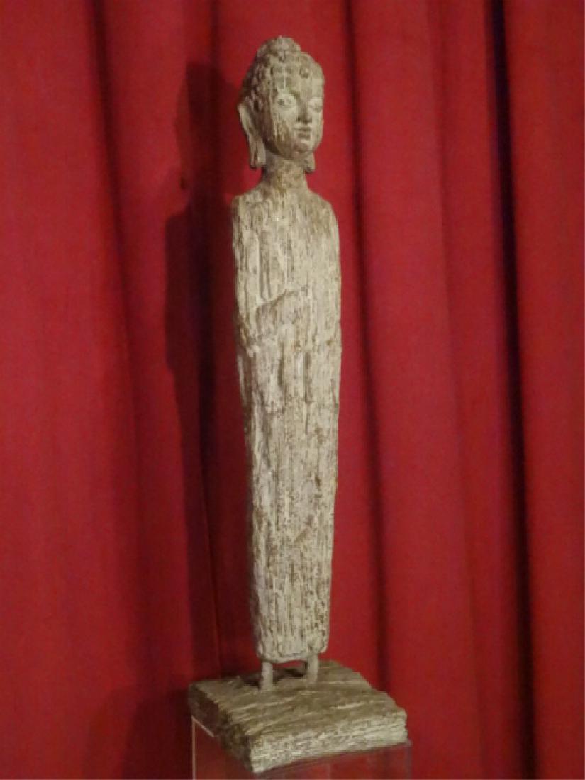 LARGE CERAMIC STANDING BUDDHA SCULPTURE, EXCELLENT (1 of 7)