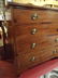 4 DRAWER MAHOGANY VENEER CHEST, OVAL BRASS PULLS, BRASS - 4
