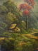 OIL ON BOARD PAINTING, HOUSE BY WATERFALL, UNSIGNED, - 4