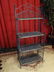 BLUE PAINTED BAKER'S RACK, METAL AND WOOD, FOLDING - 2