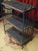 BLUE PAINTED BAKER'S RACK, METAL AND WOOD, FOLDING - 5