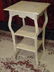 3 TIER SIDE TABLE, WHITE PAINTED FINISH, LIGHTLY
