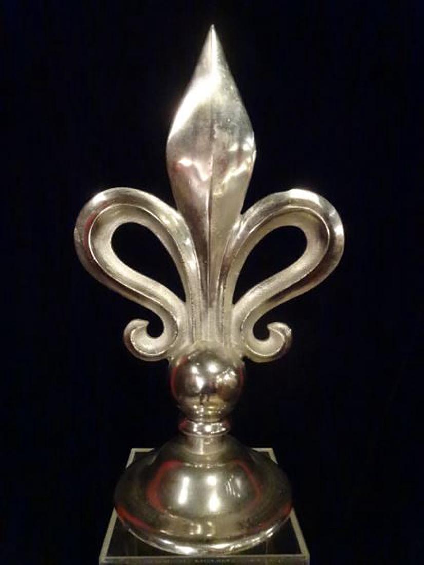 LARGE ALUMINUM FLEUR DE LIS SCULPTURE, #1 OF TWO (1 of 6)