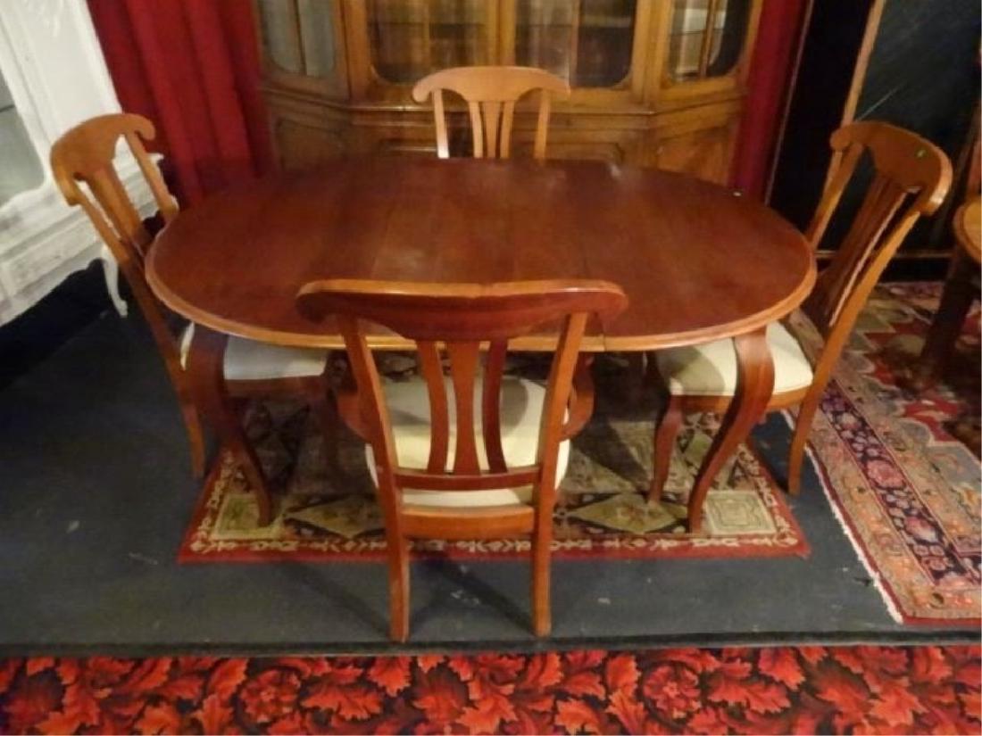 STANLEY FURNITURE WOOD DINING TABLE WITH 4 CHAIRS AND (1 of 6)