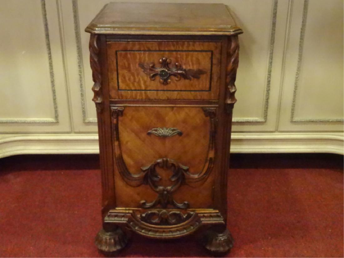 ANTIQUE SINGLE DOOR CABINET WITH DRAWER, VERY GOOD (1 of 7)