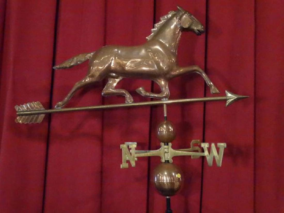 LARGE COPPER WEATHERVANE, HORSE FIGURE, NEW EXCELLENT (1 of 7)