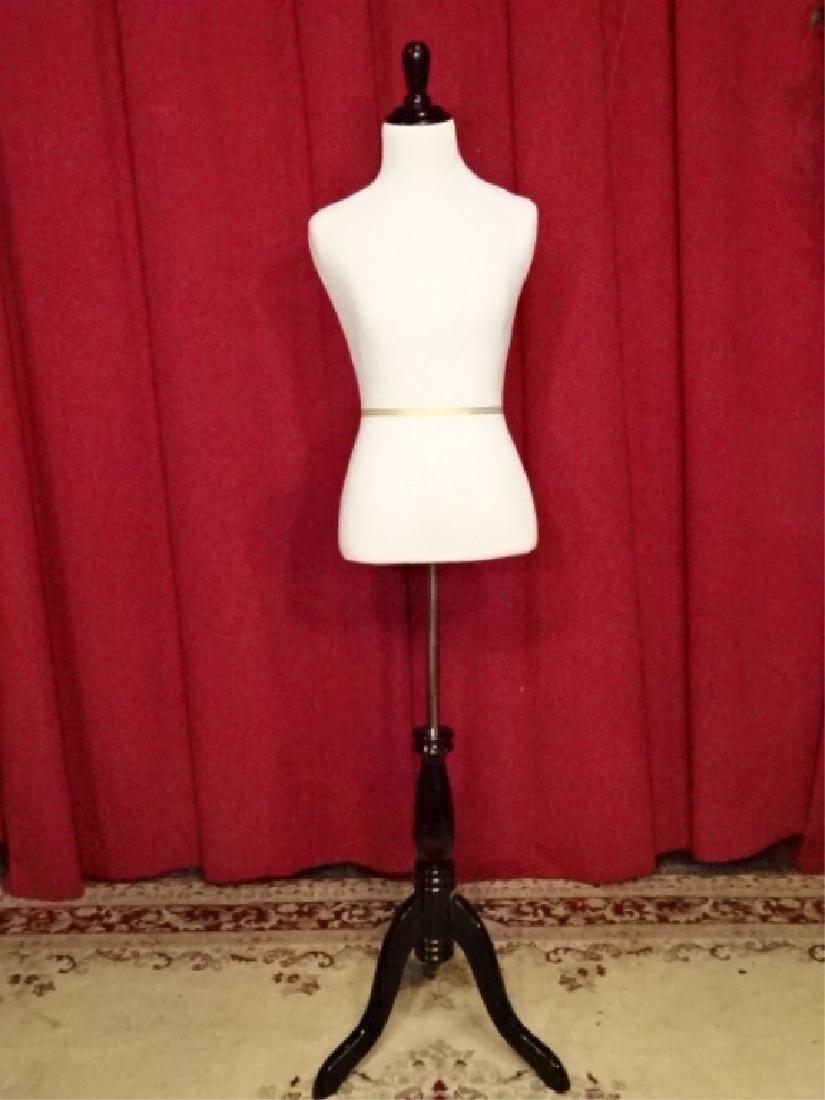 DRESS MAKER FORM ON WOOD STAND, VERY GOOD CONDITION, (1 of 4)