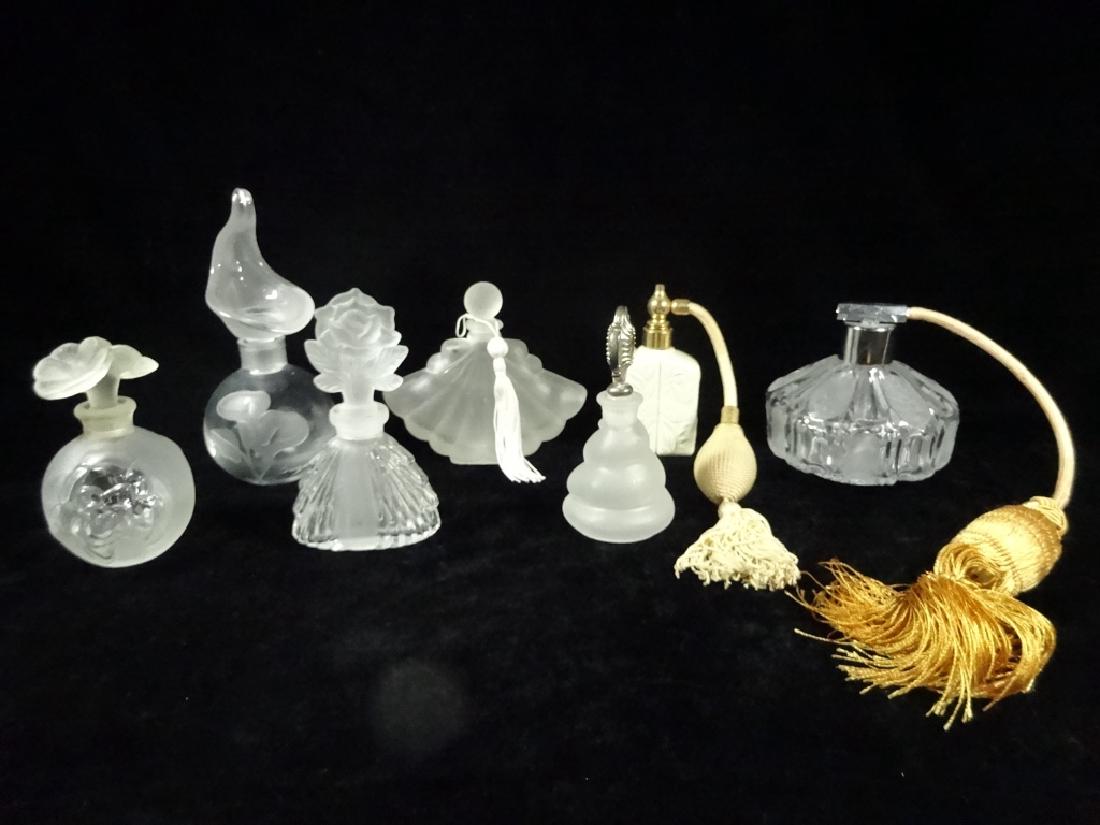 7 PC ASSORTED PERFUME BOTTLES, TALLEST APPROX 6.5"H, (1 of 11)