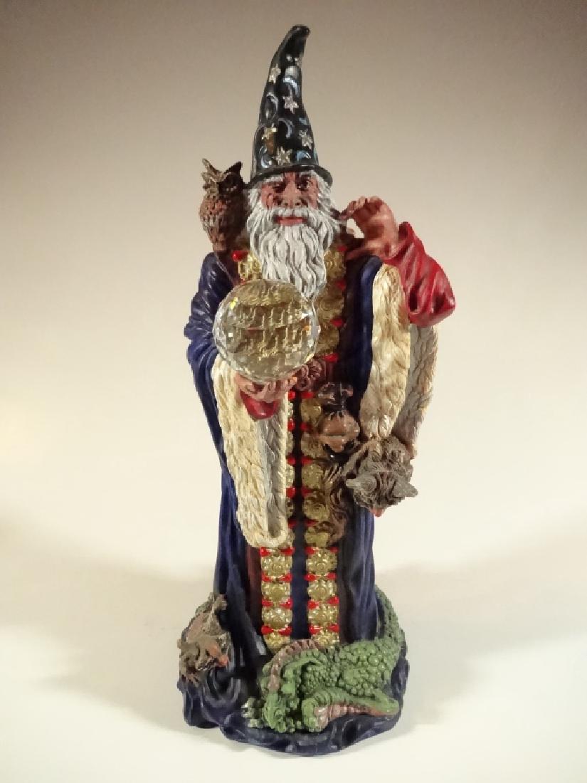 DANBURY MINT WIZARD "GUARDIAN OF THE CRYSTAL" FIGURE,: DANBURY MINT WIZARD "GUARDIAN OF THE CRYSTAL" FIGURE, 10"H, LABELED, VERY GOOD CONDITION, SKU199
