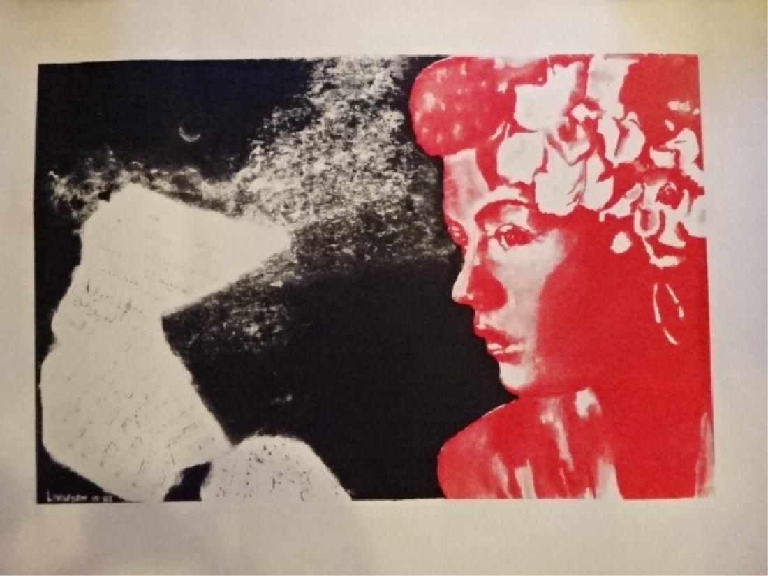BILLIE HOLIDAY POSTER, CIRCA 1980 BY L. WOLFSON, VERY (1 of 5)