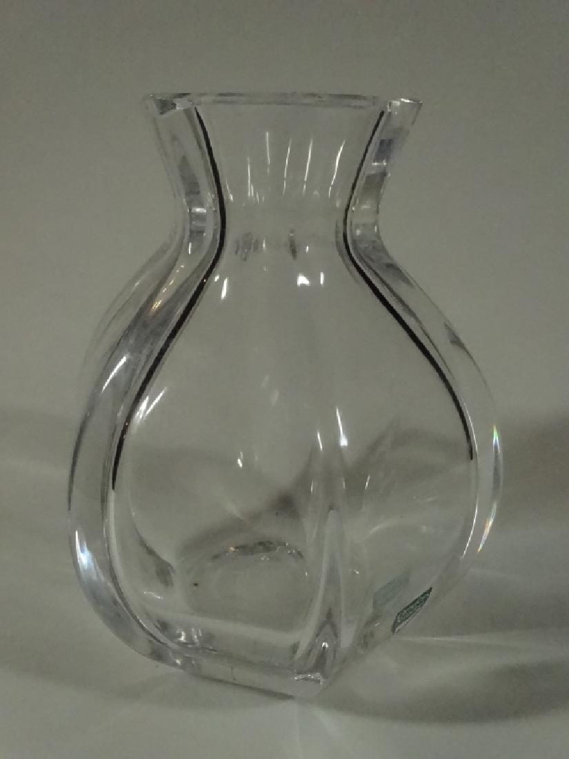 ORREFORS CRYSTAL VASE, LABELED, VERY GOOD CONDITION, 5" (1 of 4)