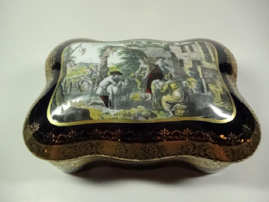 LIMOGES PORCELAIN BOX WITH LID, APPROX 8" X 6" X 3.5", (1 of 4)