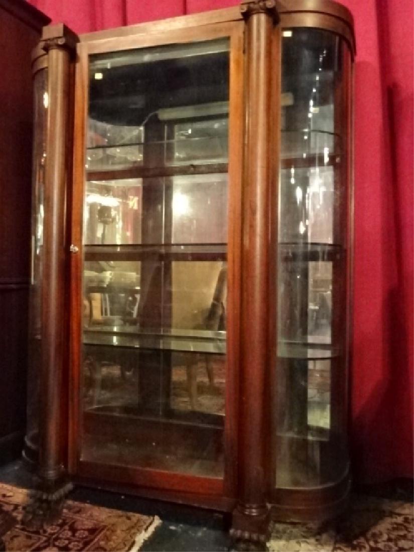 FEDERAL EMPIRE STYLE CABINET, TWIN IONIC COLUMNS, LION (1 of 5)