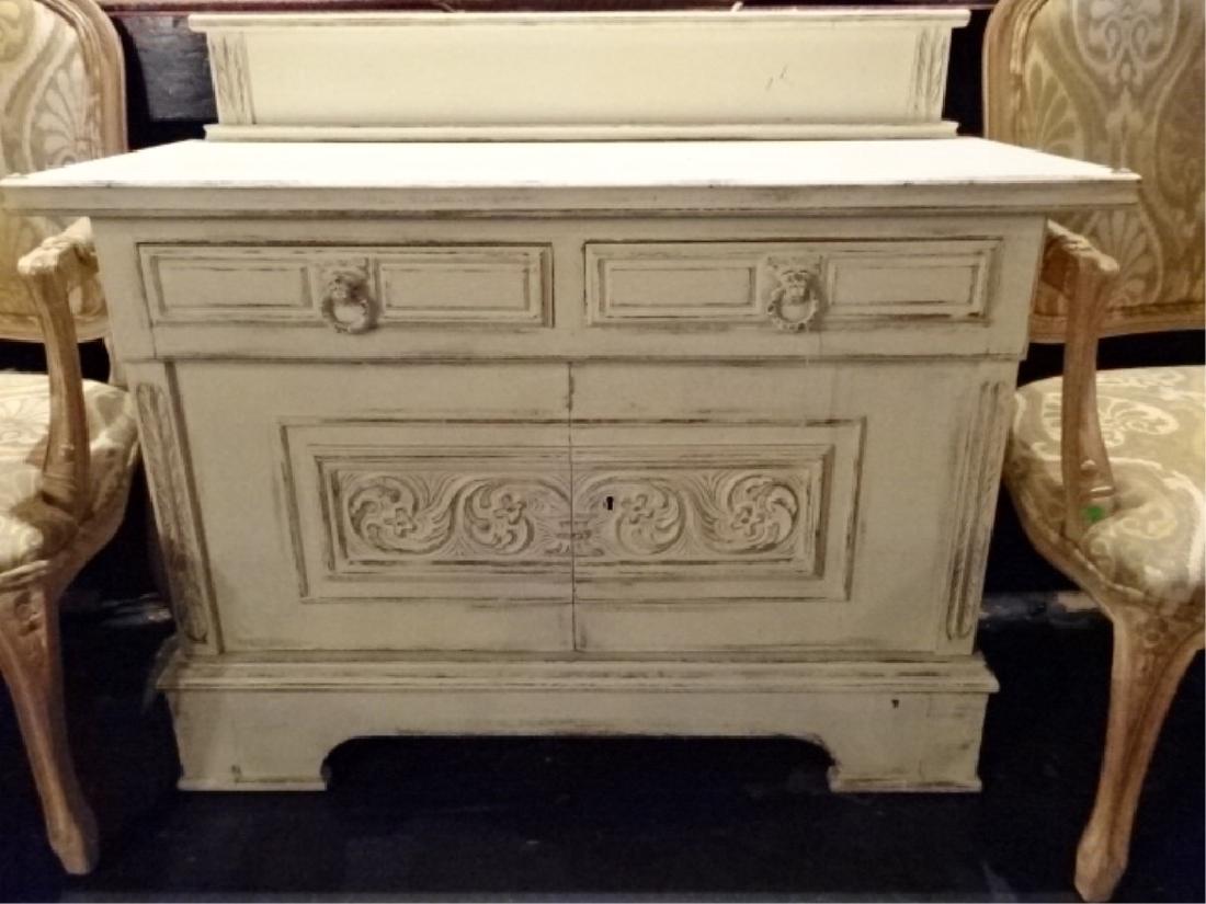 WHITE PAINTED WOOD BUFFET CABINET, NEW NEVER USED, (1 of 7)