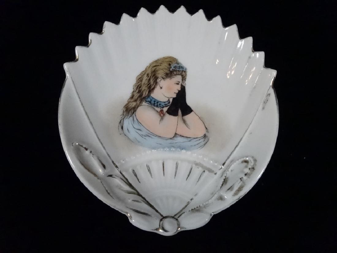 1920's EROTICA PORCELAIN PLATE, PAINTED FIGURE IS (1 of 5)