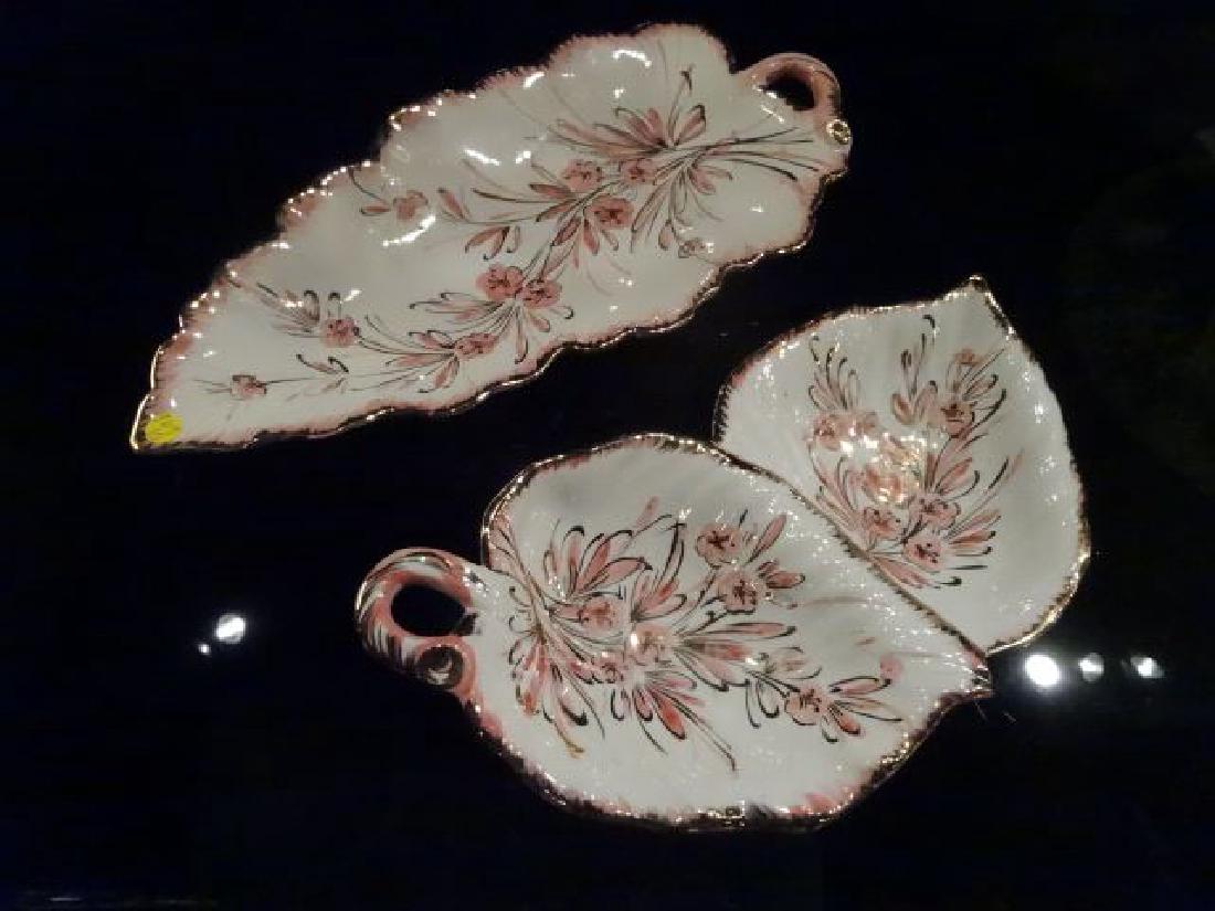 2 ITALIAN SERVING DISHES, PAINTED FLORAL DESIGNS, (1 of 8)