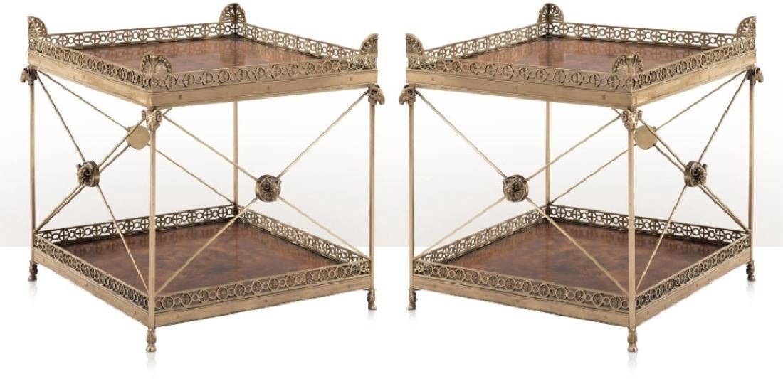 PAIR THEODORE ALEXANDER REGENCY STYLE TABLES, ALTHORP (1 of 9)