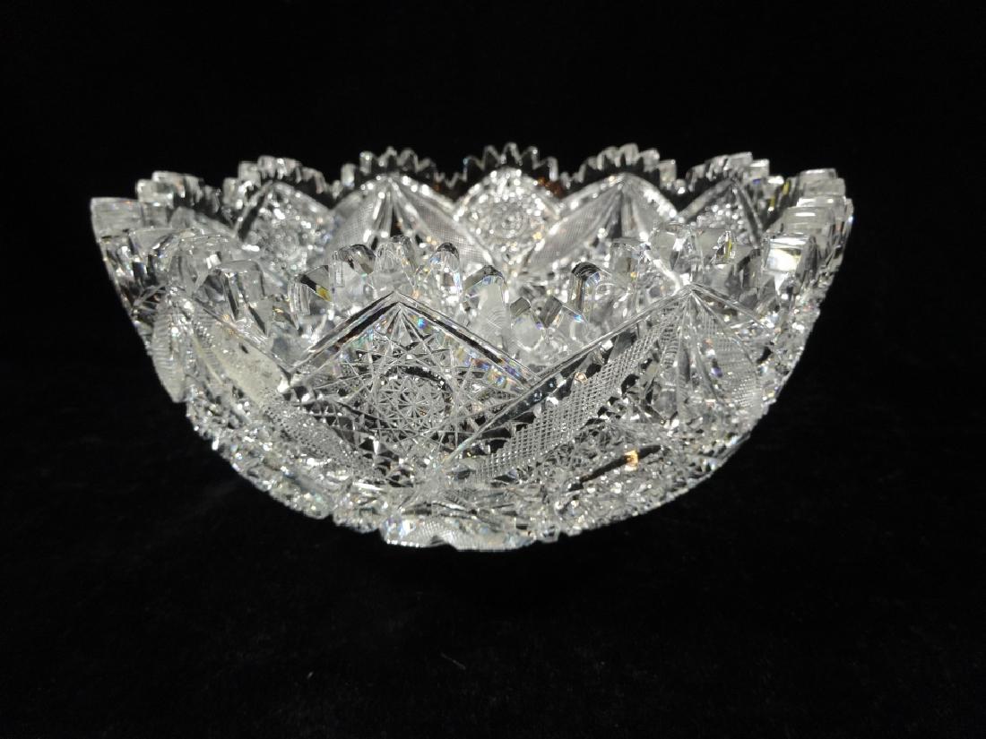 FINE CUT CRYSTAL BOWL, APPROX 3.75" X 8", SKU227.54 (1 of 6)