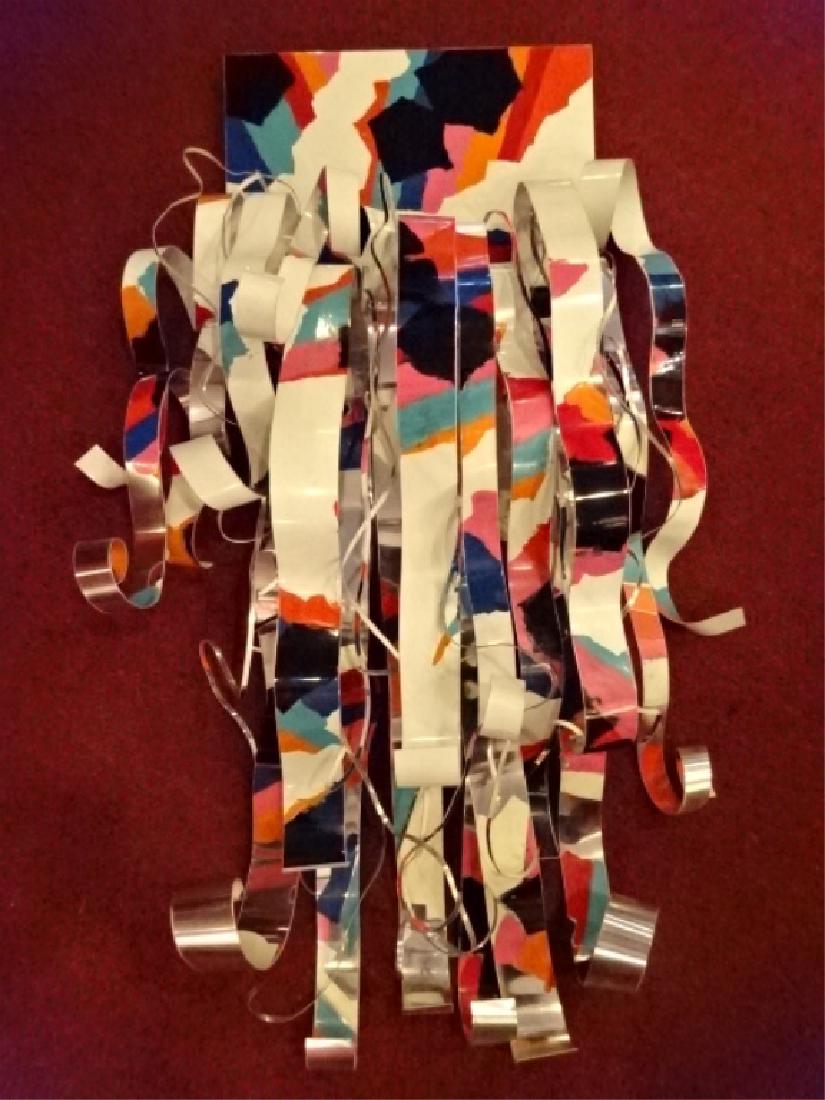 DOROTHY GILLESPIE METAL RIBBON WALL SCULPTURE, ENAMEL (1 of 5)