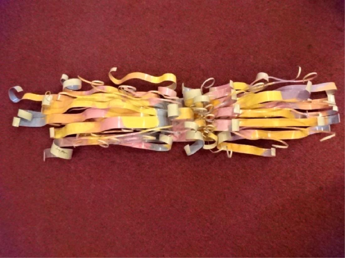 DOROTHY GILLESPIE METAL RIBBON WALL SCULPTURE, ENAMEL (1 of 5)