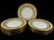 10 PC HAVILAND LIMOGES PLATES, GOLD BAND & RIM WITH