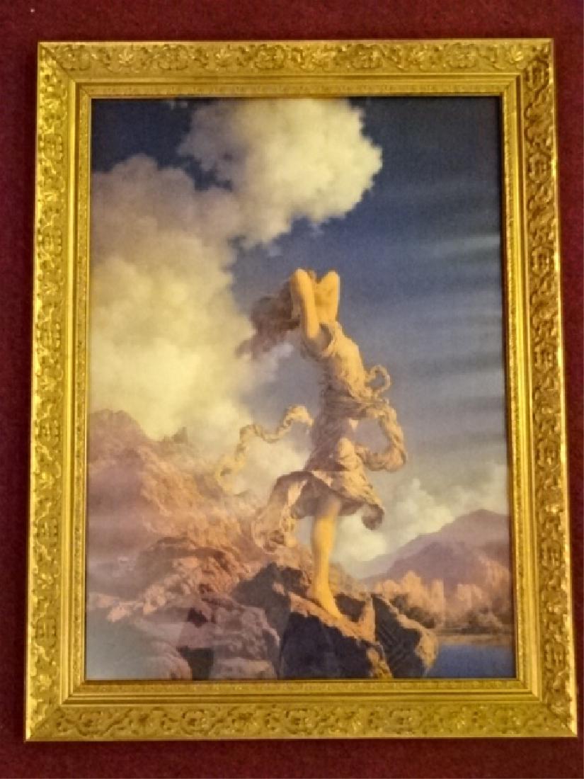 MAXFIELD PARRISH PRINT IN ORNATE GOLD FRAME, FRAMED: MAXFIELD PARRISH PRINT IN ORNATE GOLD FRAME, FRAMED SIZE APPROX 28" X 22", SKU5229.46