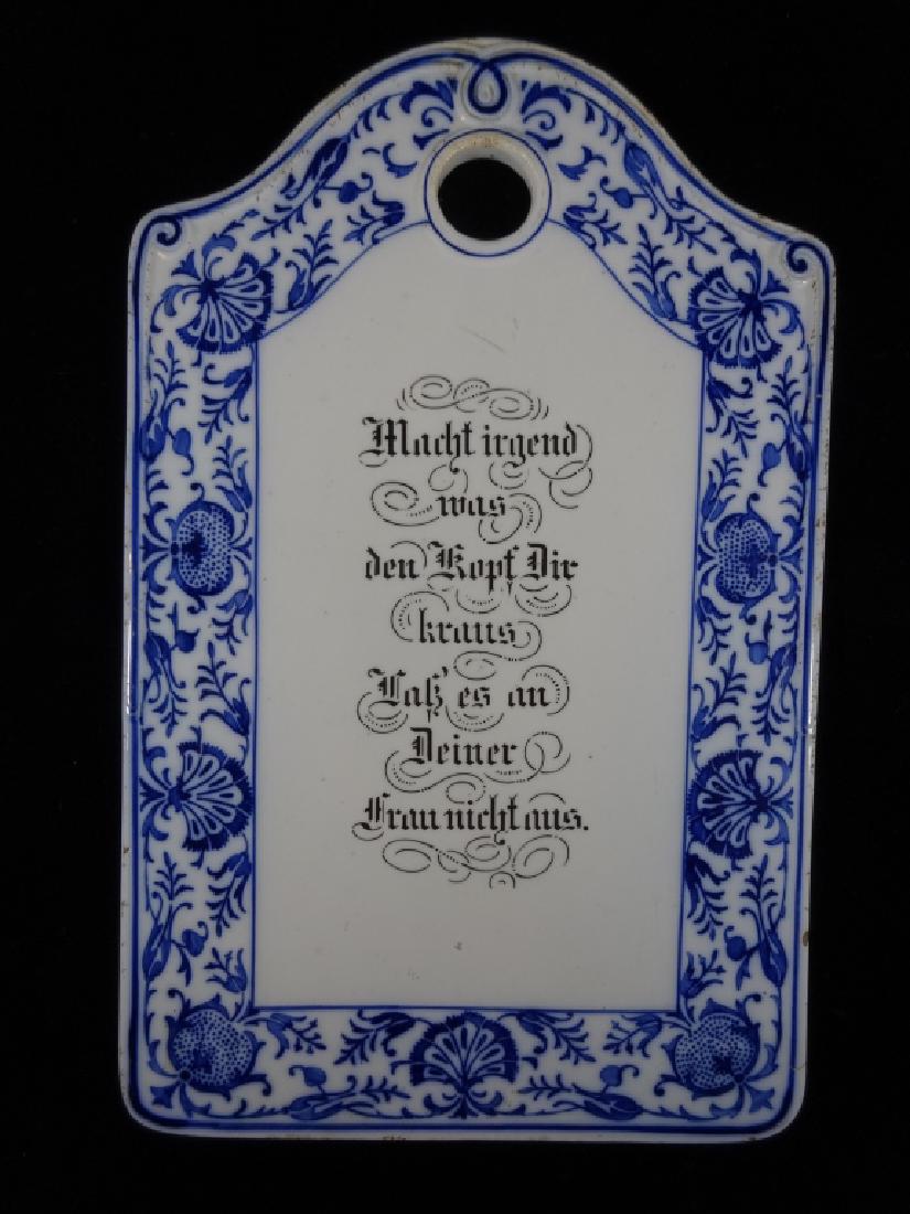 GERMAN PORCELAIN WALL PLAQUE, VERY GOOD CONDITION, NO (1 of 4)