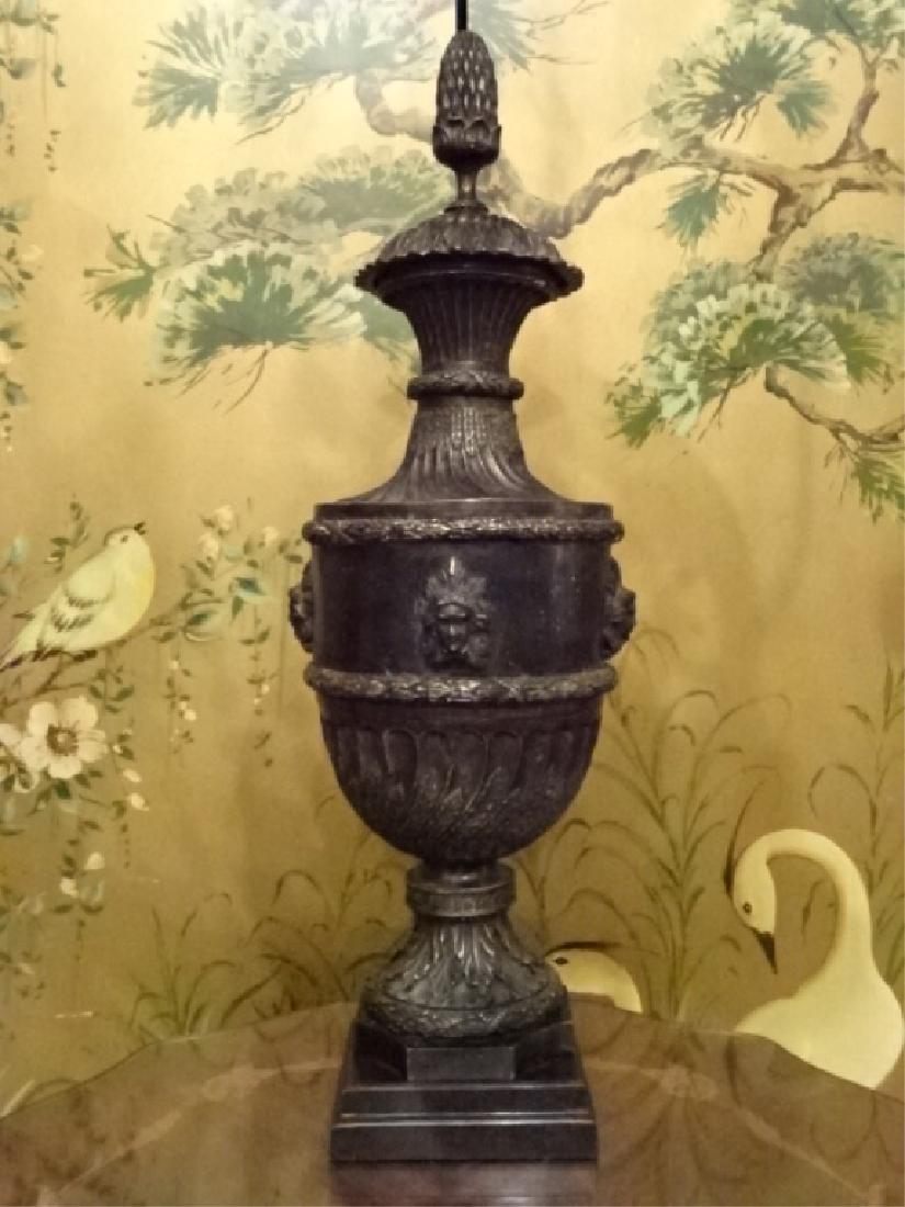 LARGE NEOCLASSICAL BRONZE URN WITH LID, VERY GOOD (1 of 8)