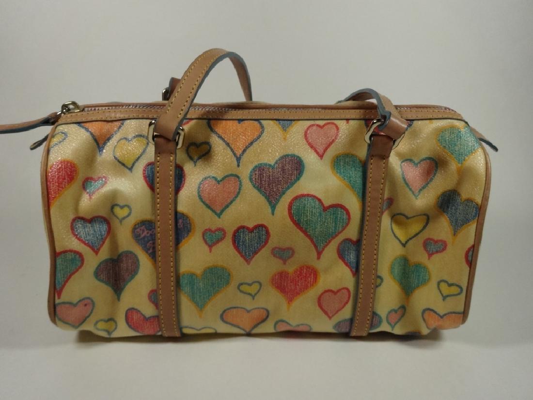 DOONEY & BOURKE HEART PATTERN CLUTCH PURSE, APPROX 6" X (1 of 7)