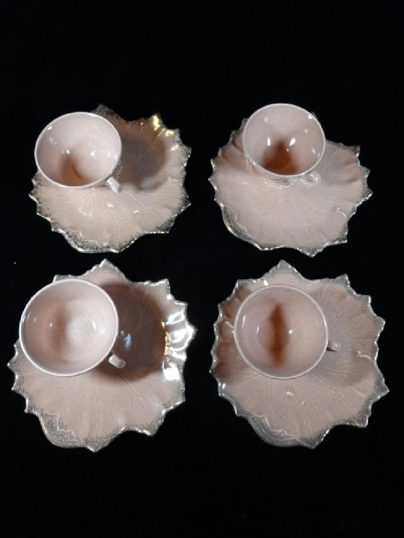 8 PC STEUBENVILLE WOODFIELD POTTERY CUPS AND LUNCHEON / (1 of 3)