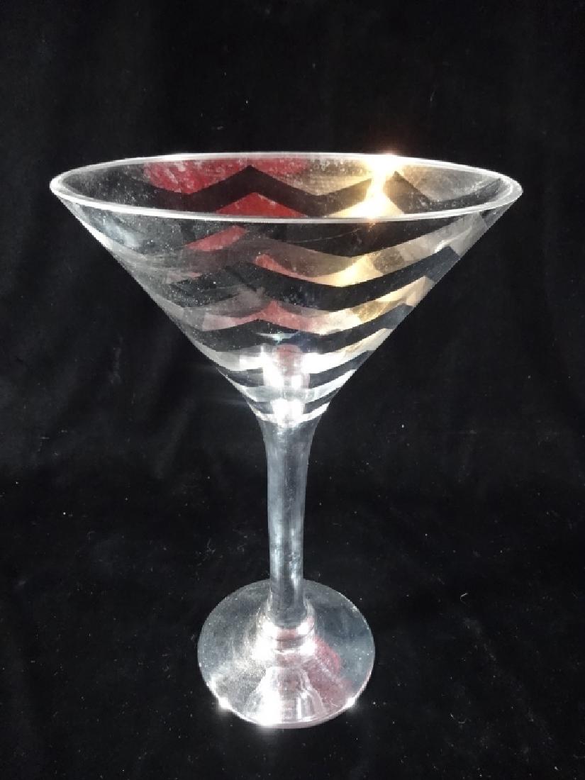 LARGE MARTINI GLASS FORM VASE OR SERVING DISH, SILVER (1 of 4)
